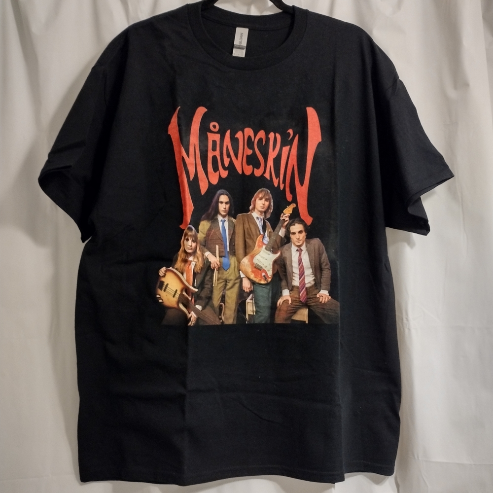 Gildan Black Måneskin Band T-Shirt